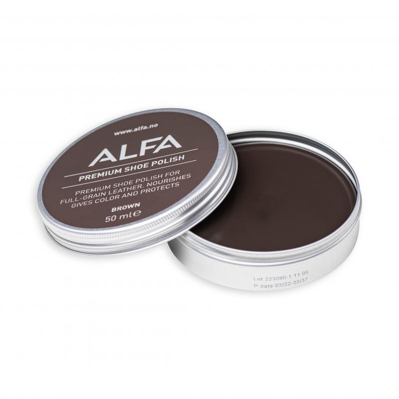 Alfa Shoe Care Polish Brown - Image 2