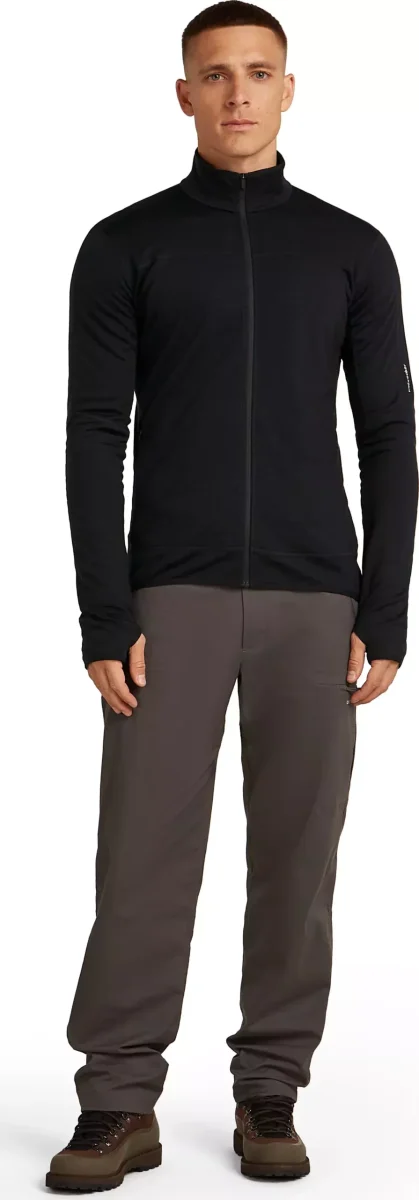 Icebreaker Mens Merino 300 RealFleece Descend LS Zip Black - Image 8