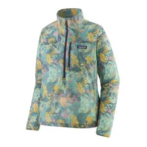 Patagonia Womens Houdini Stash 1/2 Zip P/O Moon Tripper: Blue Sage